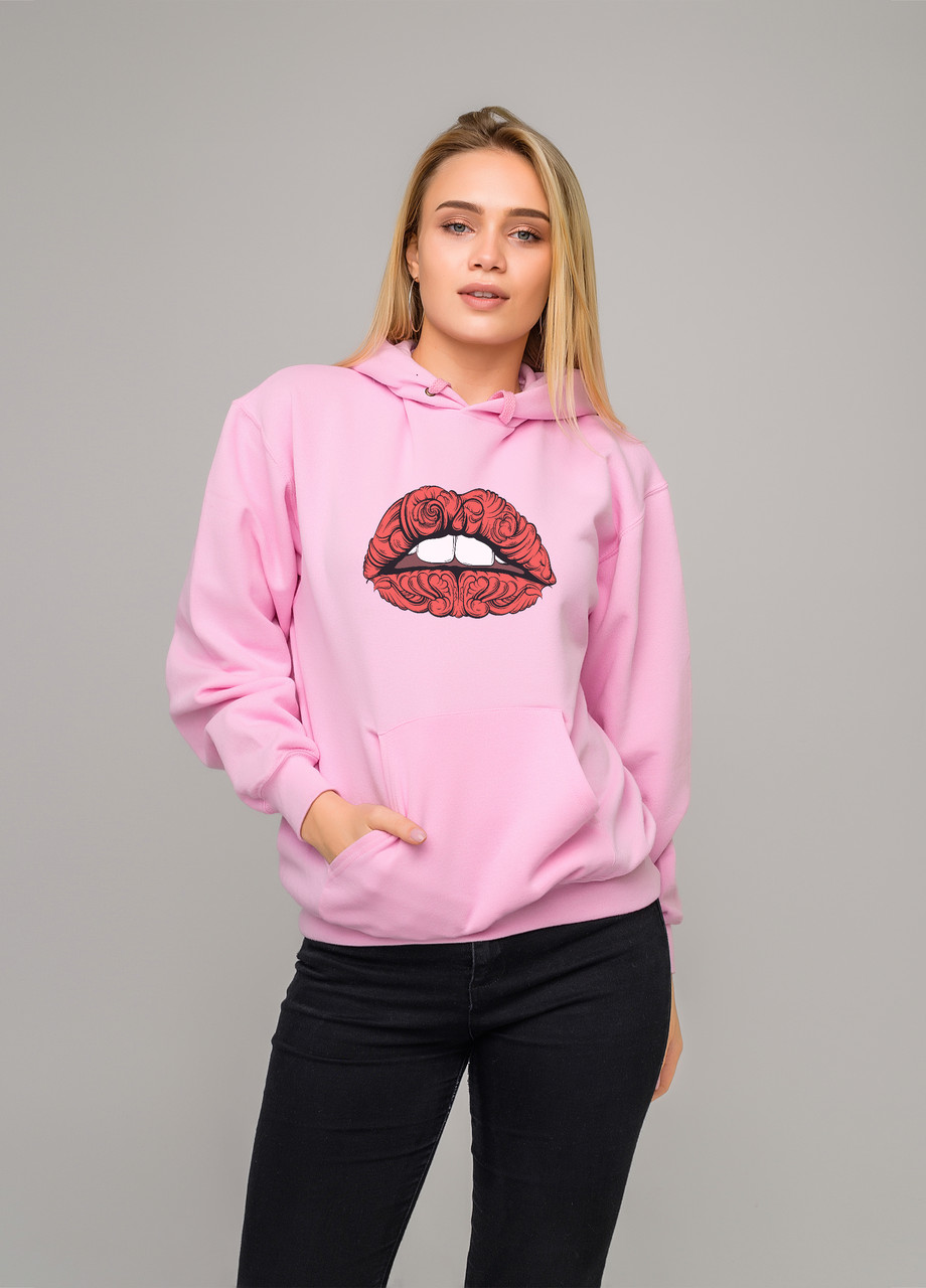 

Толстовка розовая LOYS Lips, Толстовка розовая LOYS Lips S