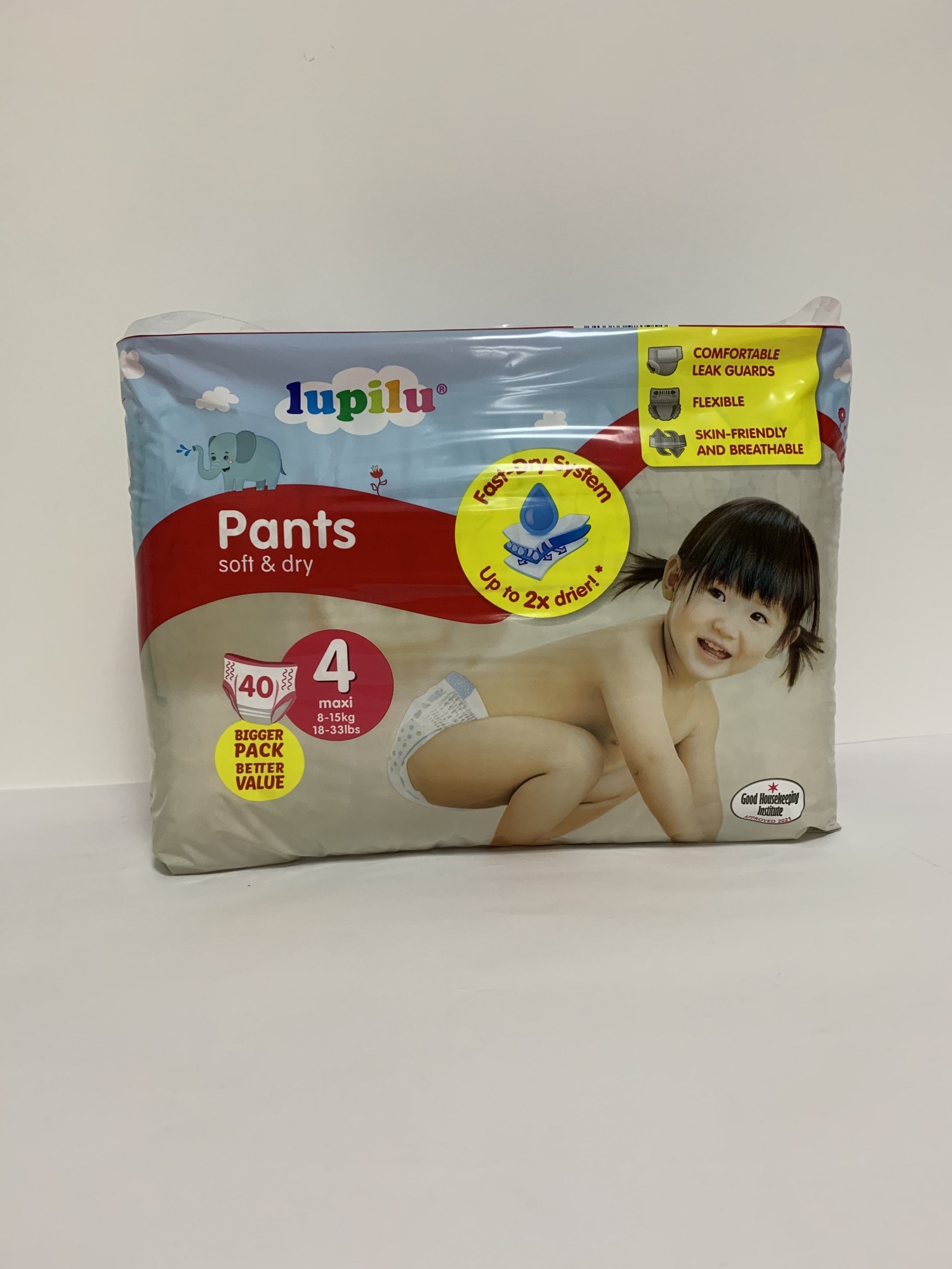 

Підгузники-трусики Lupilu soft&dry pants 4 розміру , 8-15 кг, 40 шт.