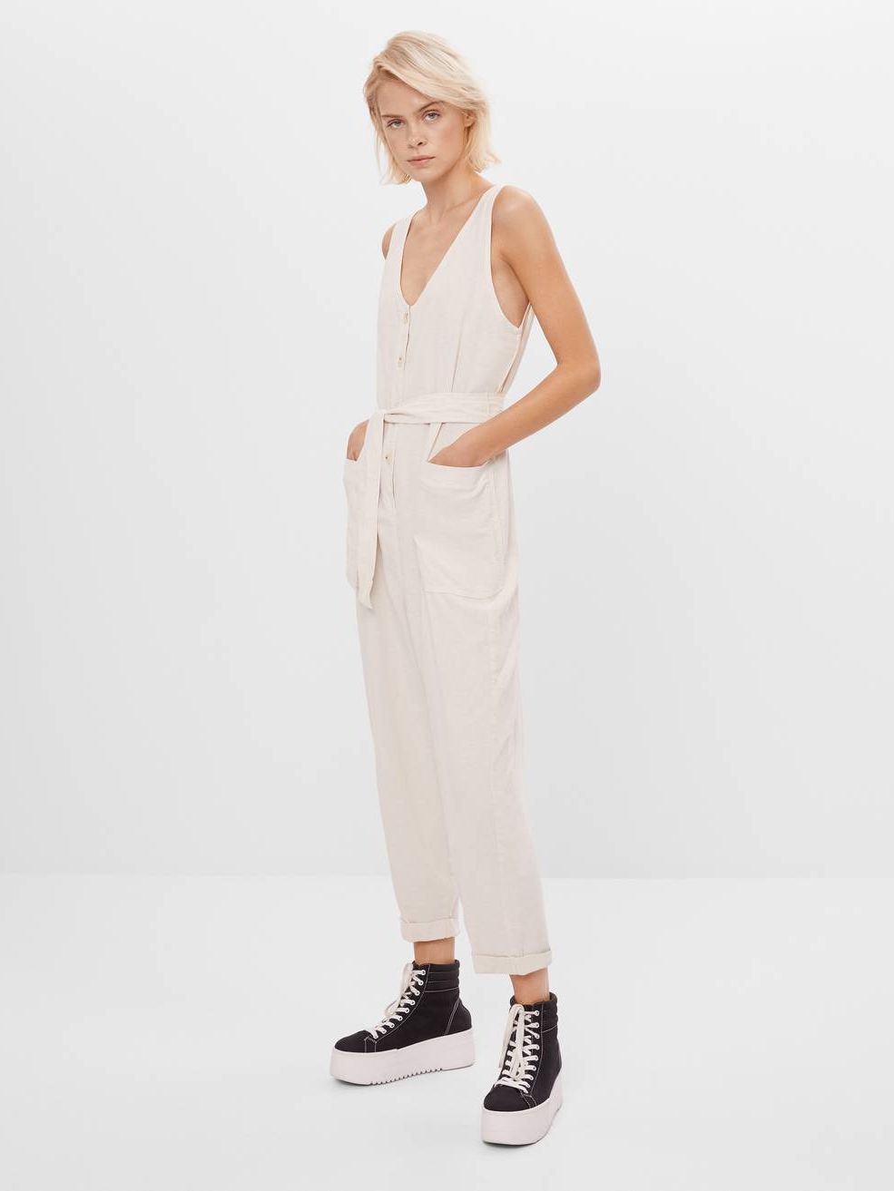 

Комбинезон Bershka 8187/019/711  Бежевый, Комбинезон Bershka 8187/019/711 L Бежевый