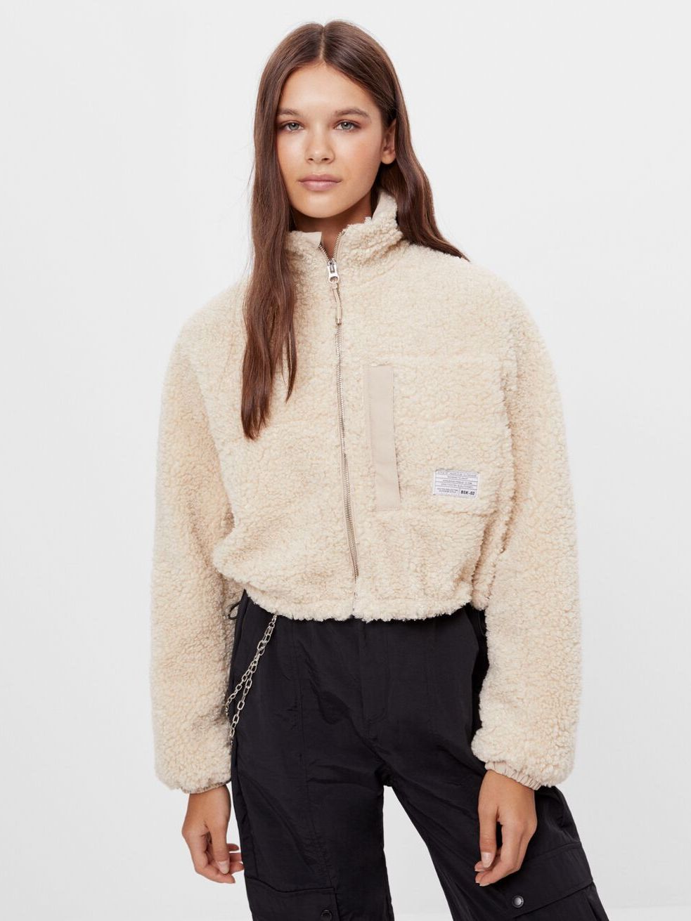 

Полушубок Bershka 6265/512/712 XS/S Бежевый