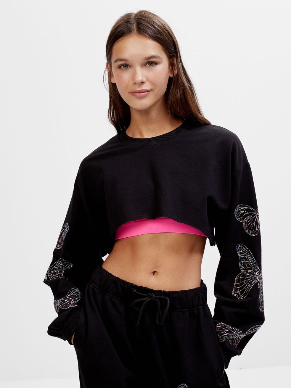 

Топ Bershka 7020/296/800 S Черный