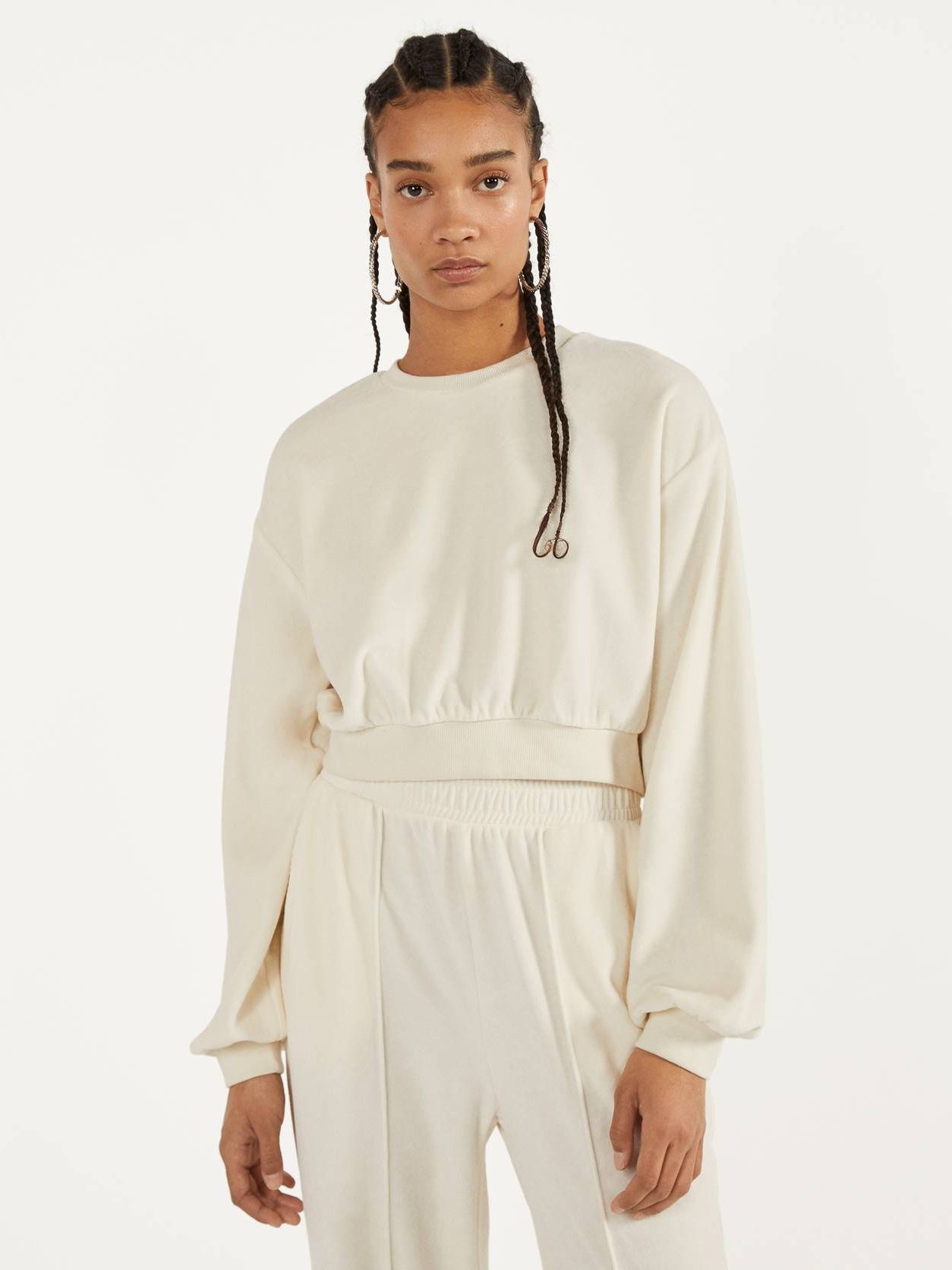 

Свитшот Bershka 1714/443/712  Молочный, Свитшот Bershka 1714/443/712 M Молочный