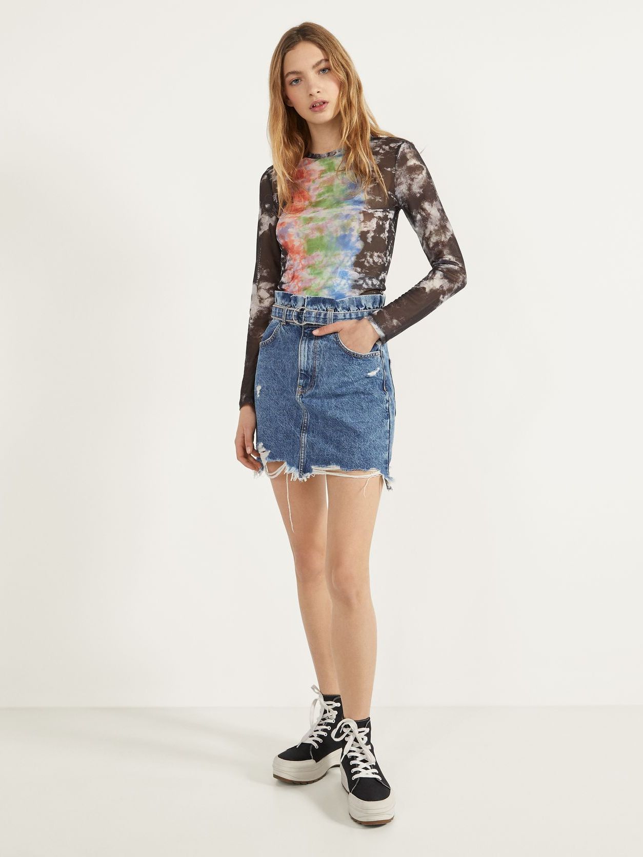 

Лонгслив Bershka 1958/058/800 S Черный