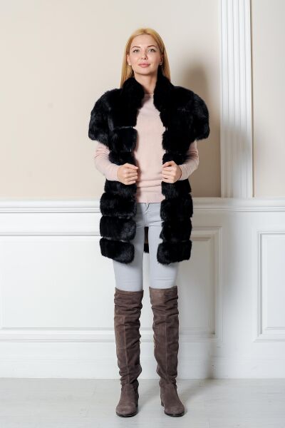 

Полушубок BG-Furs из кролика с коротким рукавом  Черный (Р-Кр11-Ч-90-7/4, Полушубок BG-Furs из кролика с коротким рукавом 54 Черный (Р-Кр11-Ч-90-7/4-54)