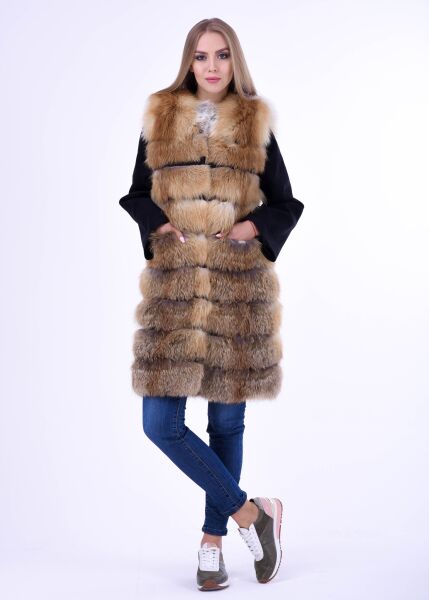 

Жилетка BG-Furs из лисы с рукавами из замша на змейке  Золотистая (Р-ПШ-3-Трансформер-Лиса, Жилетка BG-Furs из лисы с рукавами из замша на змейке 44 Золотистая (Р-ПШ-3-Трансформер-Лиса-44)