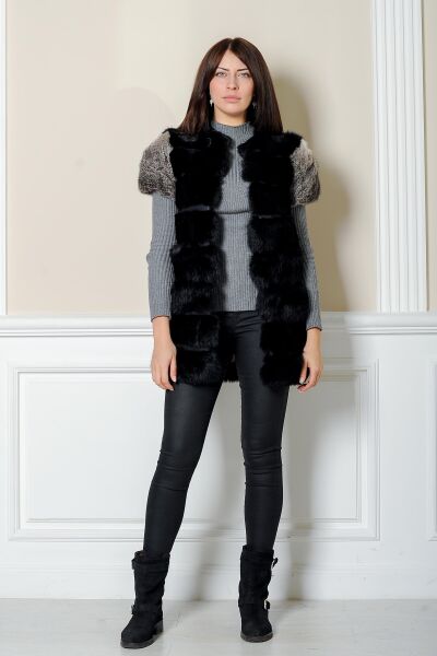

Жилетка BG-Furs из кролика серое плечо  Черная (Р-Кр11-Ч-80-7/4-СП, Жилетка BG-Furs из кролика серое плечо 48 Черная (Р-Кр11-Ч-80-7/4-СП-48)