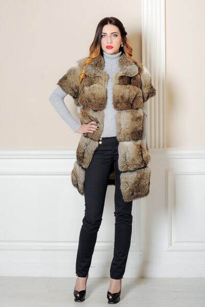 

Жилет BG-Furs из меха кролика  Хаки (Р-Кр11-80-15/4-Шиншилла, Жилет BG-Furs из меха кролика 54 Хаки (Р-Кр11-80-15/4-Шиншилла-54)