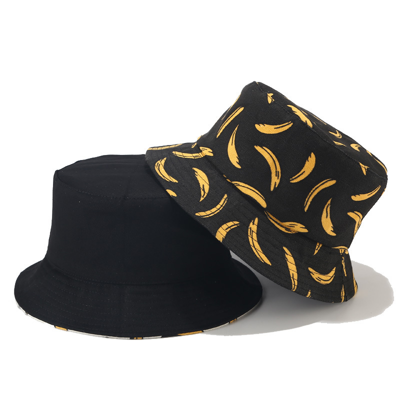 

Панама Bucket Hat City-A с Бананами Двухсторонняя Черная с Черной обратной стороной