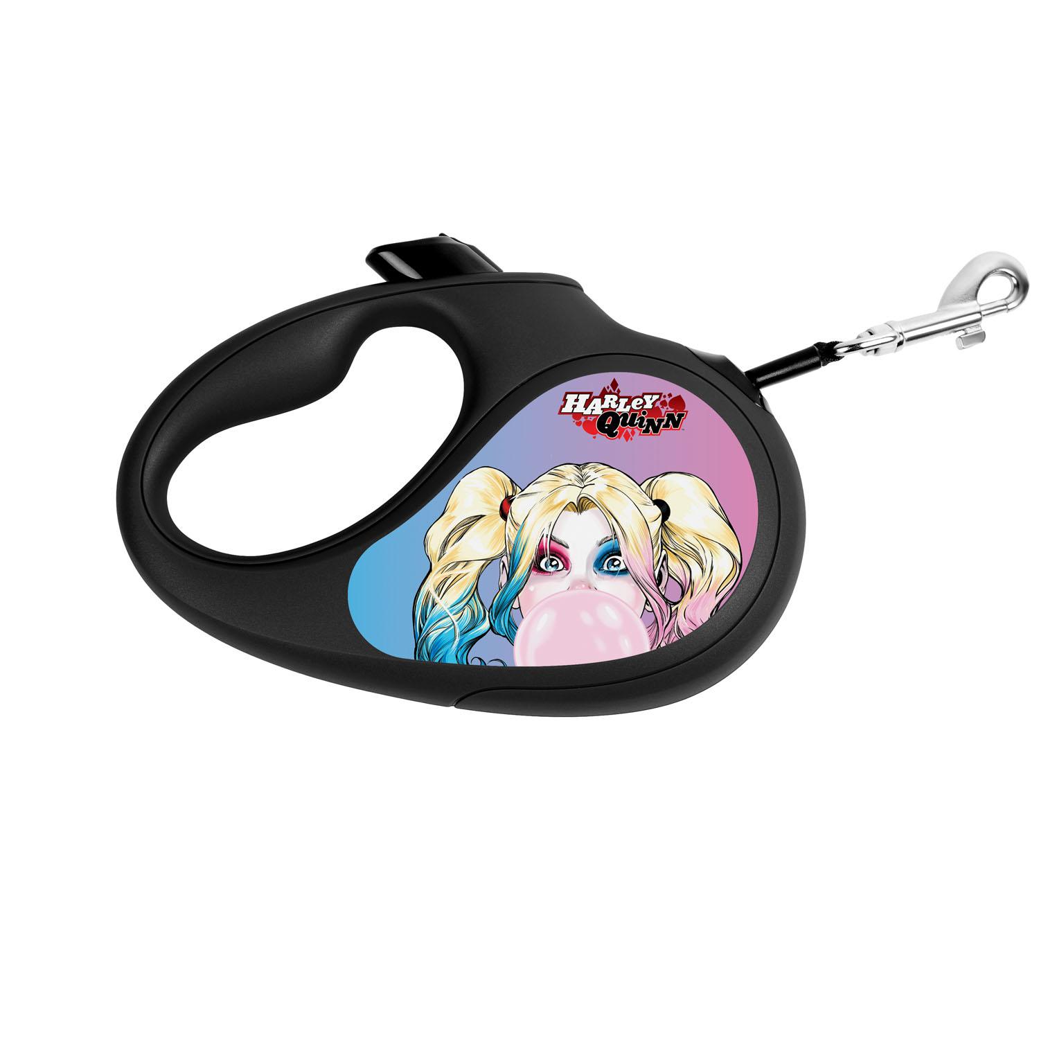 

Поводок-рулетка для собак WAUDOG R-leash, рисунок "Харли Квинн", XS, до 12 кг, 3 м, светоотражающая лента