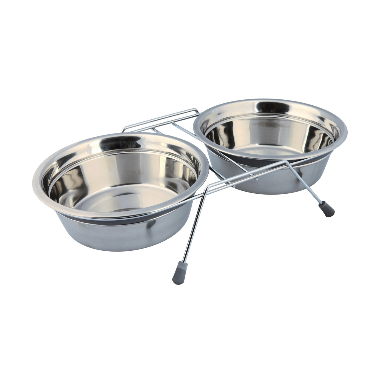 

Миски металлические на подставке Trixie с шумовыми заглушками «Eat on Feet» 2 x 1,5 л / 21 см