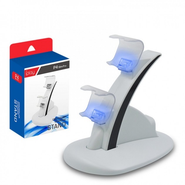 

Двойная зарядная станция Dual USB Charging Stand Ipay для геймпадов от PlayStation (PS4 / PS4 Slim / PS4 Pro) Dualshock 4 Белый