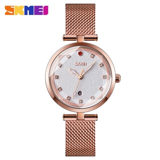 

Женские часы Skmei 9215 rose gold/white