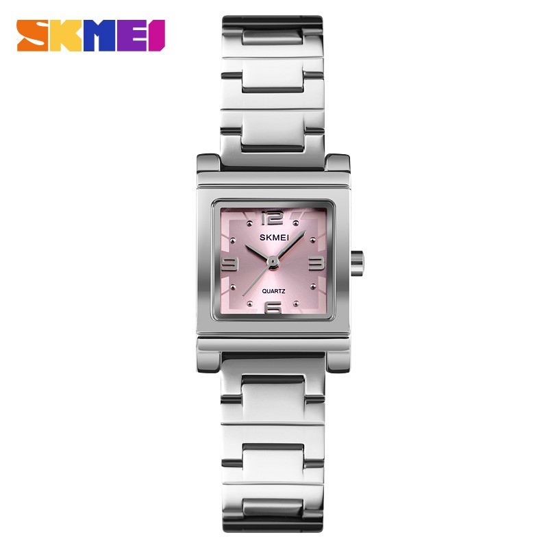 

Женские часы Skmei 1388 silver/pink cеребристые с розовым циферблатом
