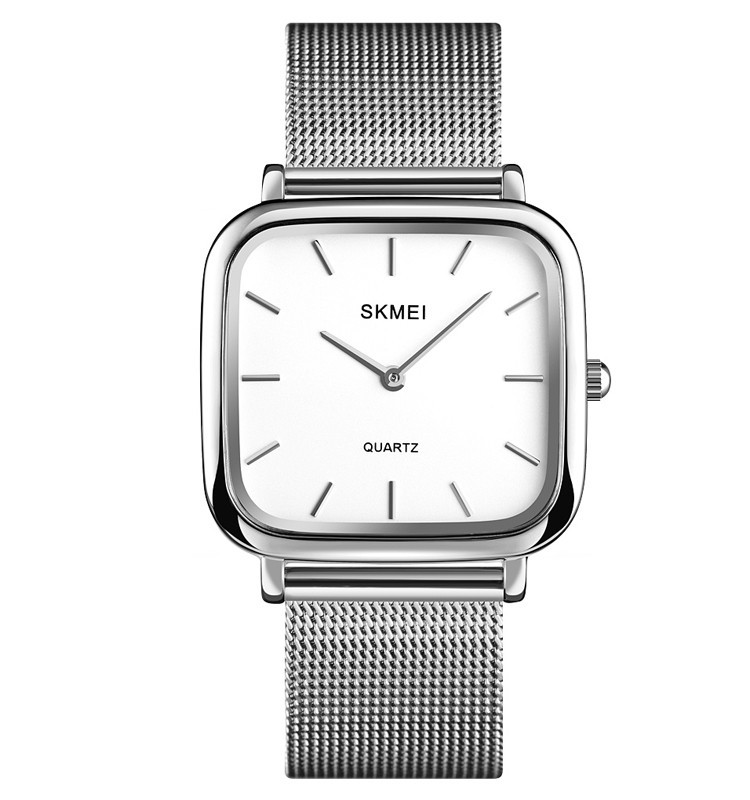 

Женские часы Skmei 1555 silver mesh серебристые