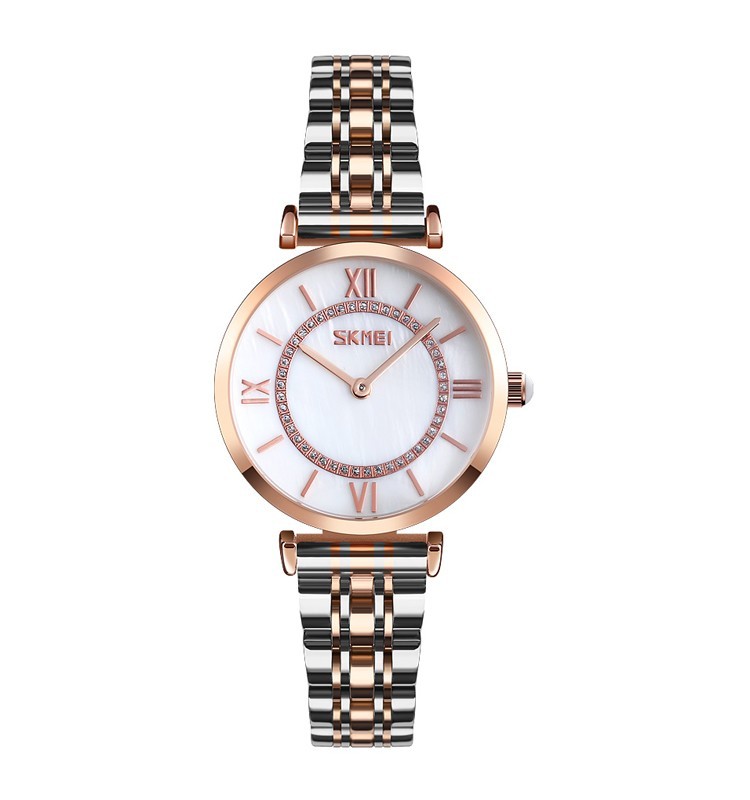 

Женские часы Skmei 9198 rose gold/white
