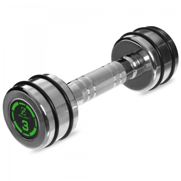 

Гантель/гиря Гантель хромированная 3кг Zelart FI-2622-3 (SKL03254)