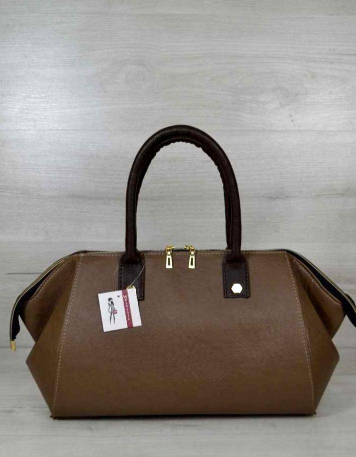 

Классическая женская сумка Aliri-319-02 кофейного цвета