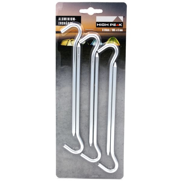 

Колышки High Peak Alloy Pin Peg 18 см 6 шт. Silver (928998)