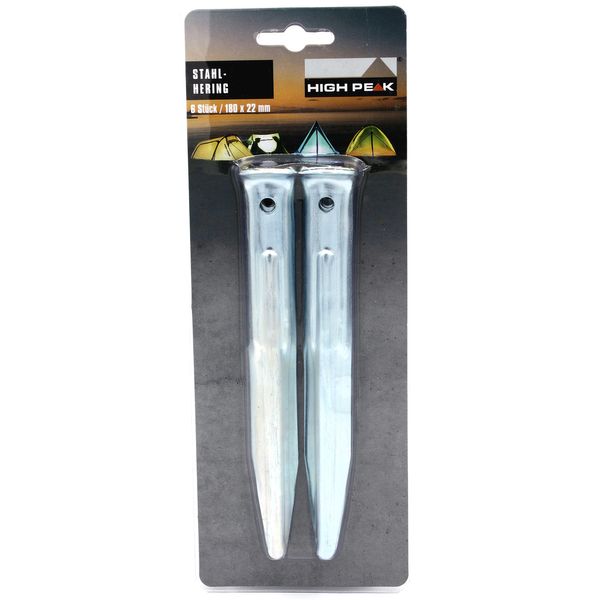 

Колышки High Peak Steel V-Peg 18 см 6 шт. Silver (928994)