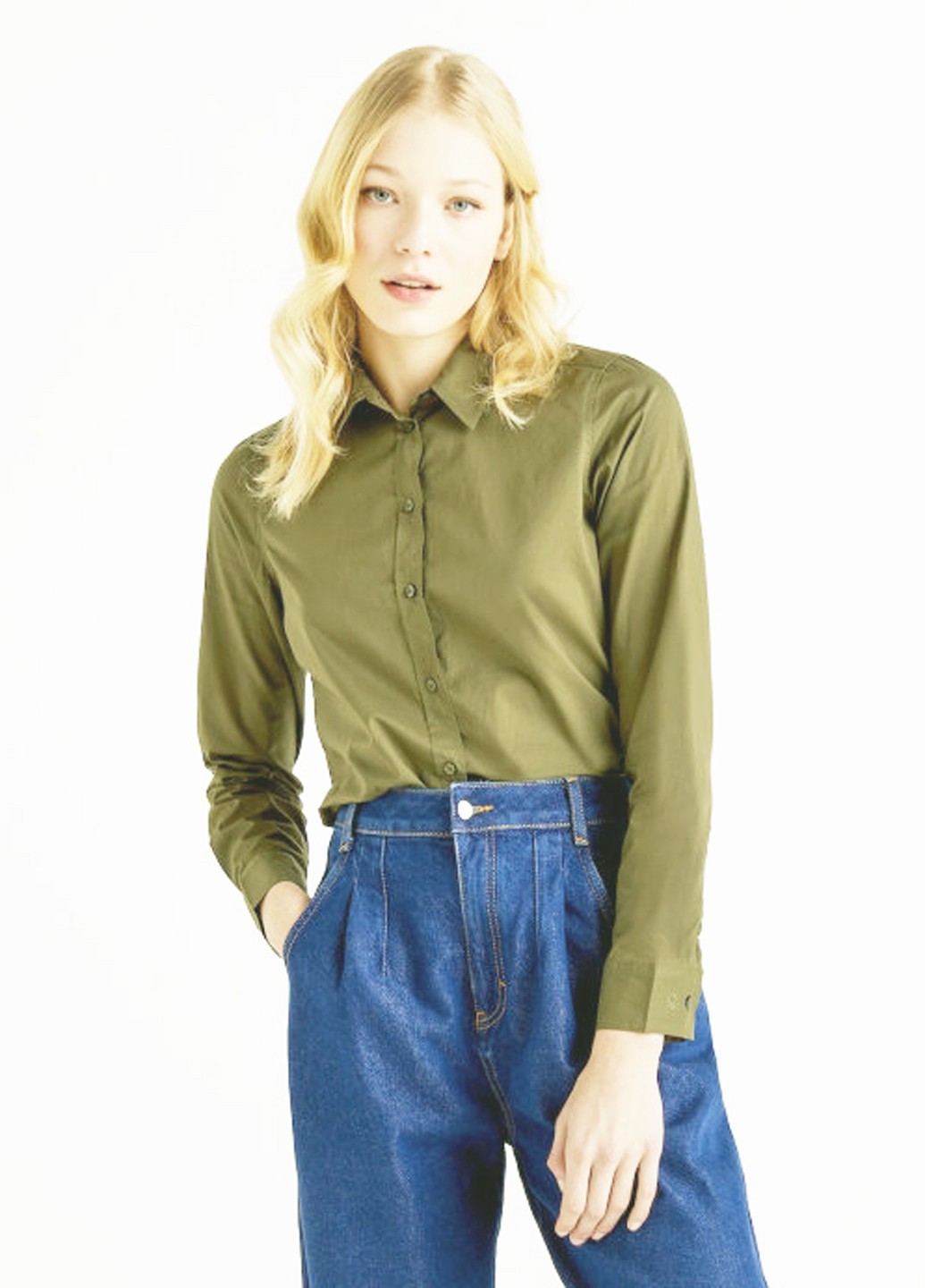 

Рубашка United Colors of Benetton BEN31064 М оливковый