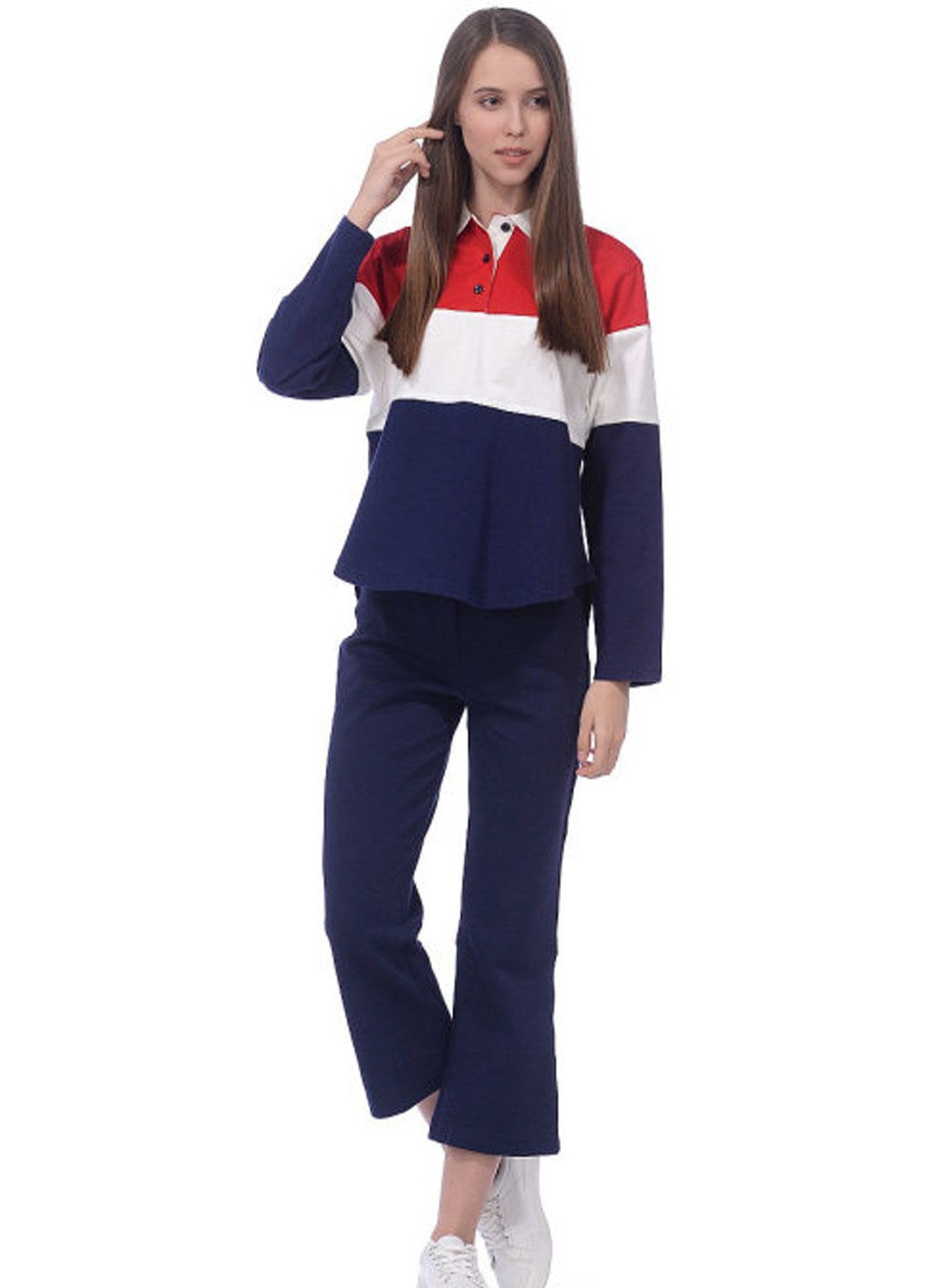 

Поло United Colors of Benetton BEN32098 XS красный белый синий