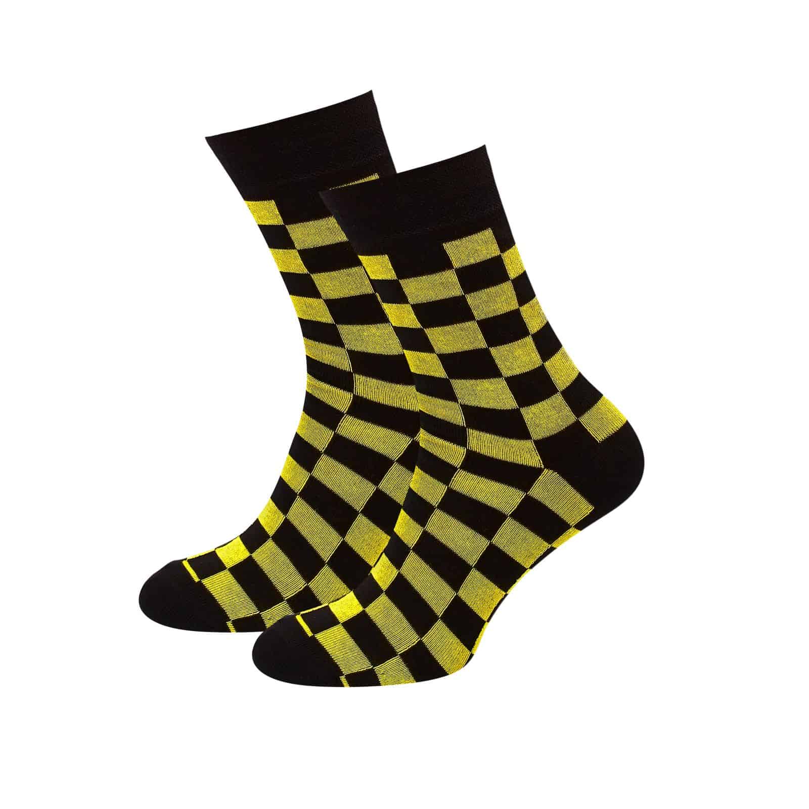 

Шкарпетки NS Socks Black-Yellow Cube NS Teens Women Socks 38-40 Чорно-Жовті