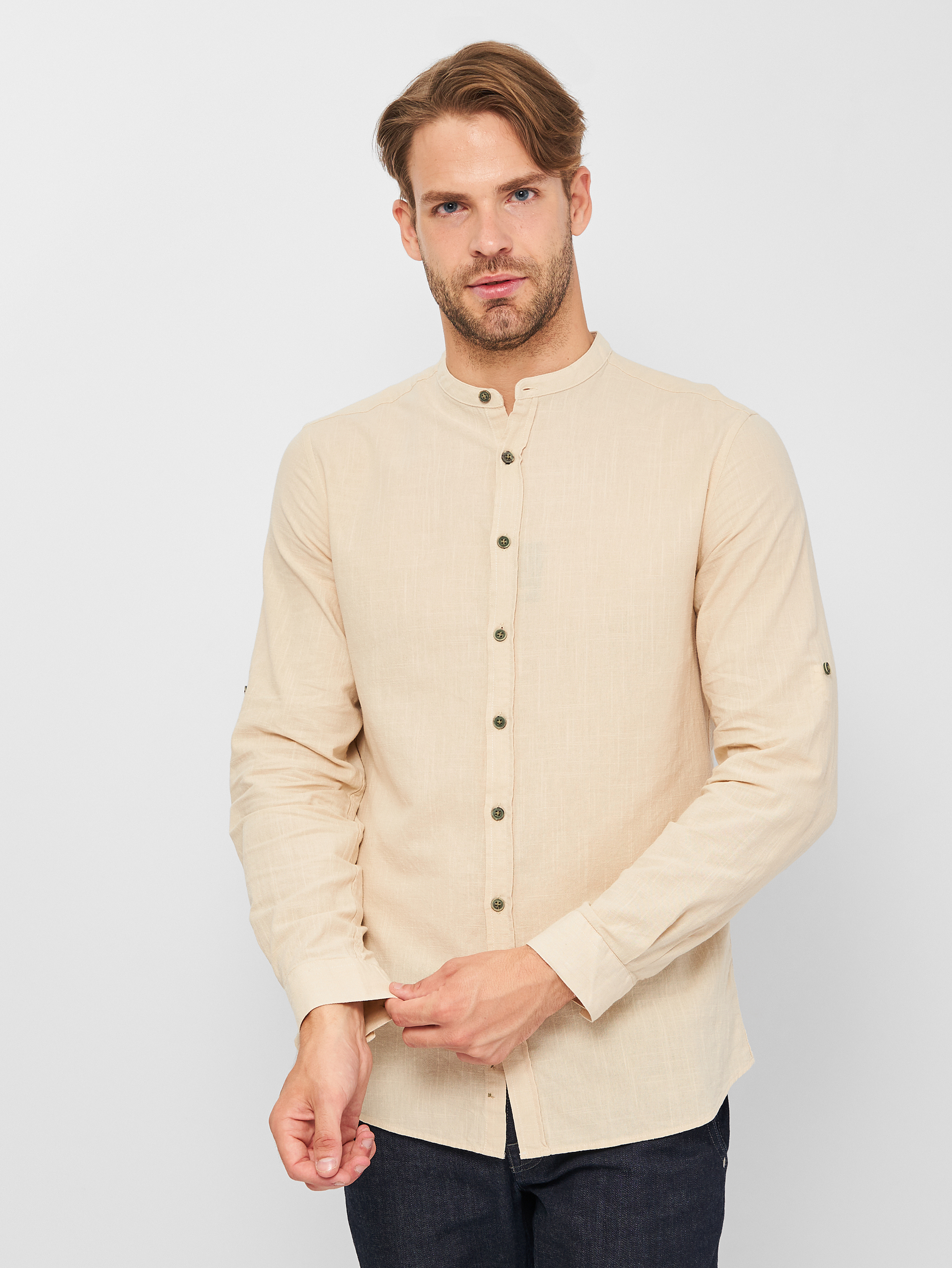 

Рубашка Koton 0YAM61012NW-050 M Beige