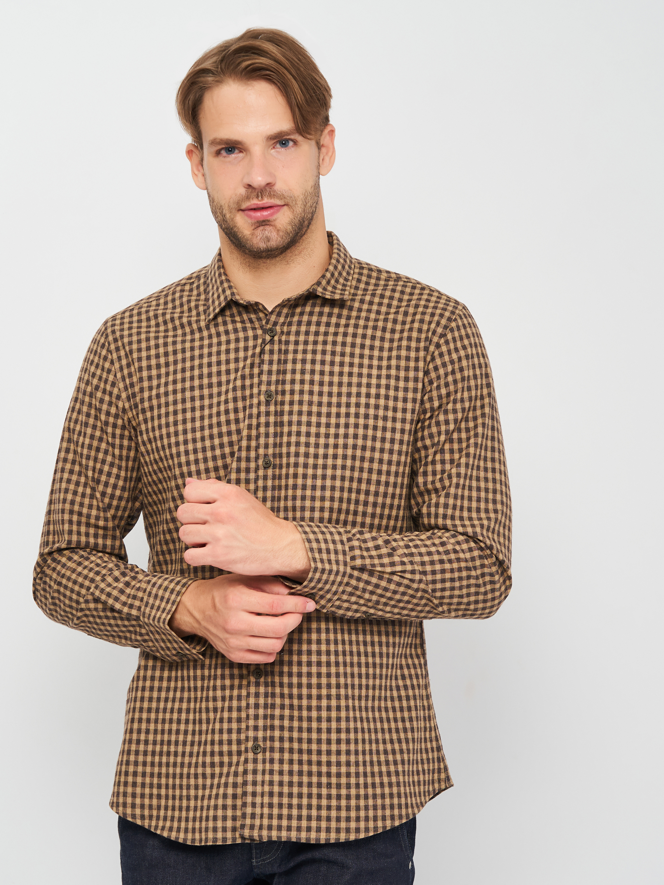 

Рубашка Koton 0KAM64706LW-41R L Brown Check