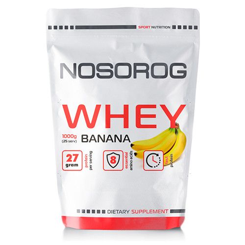 

Сывороточный протеин концентрат Nosorog Whey (1 кг) носорог вей банан