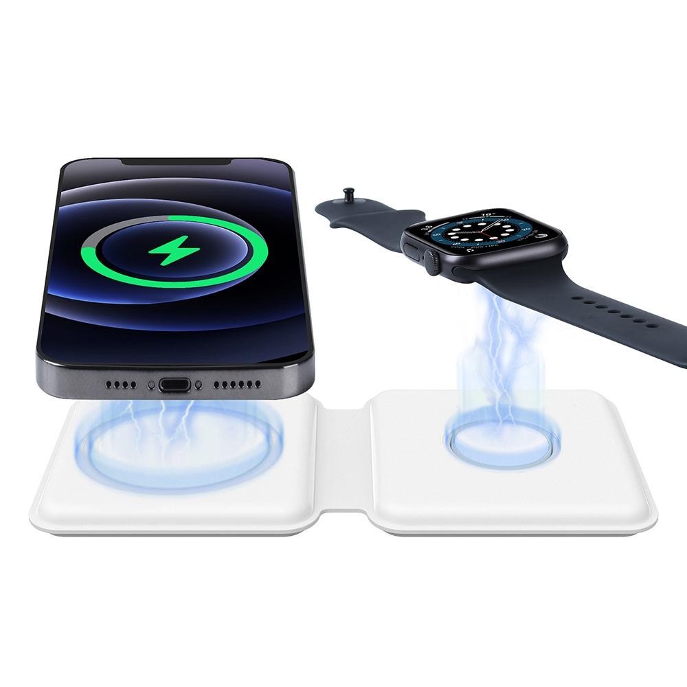 

Беспроводное зарядное устройство 2-в-1 Wireless Charger D21 White