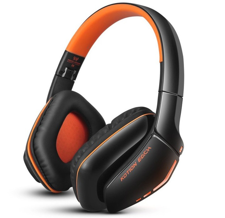 

Наушники Bluetooth Kotion EACH Gaming LED B3506 черно-оранжевые (gr_017821)