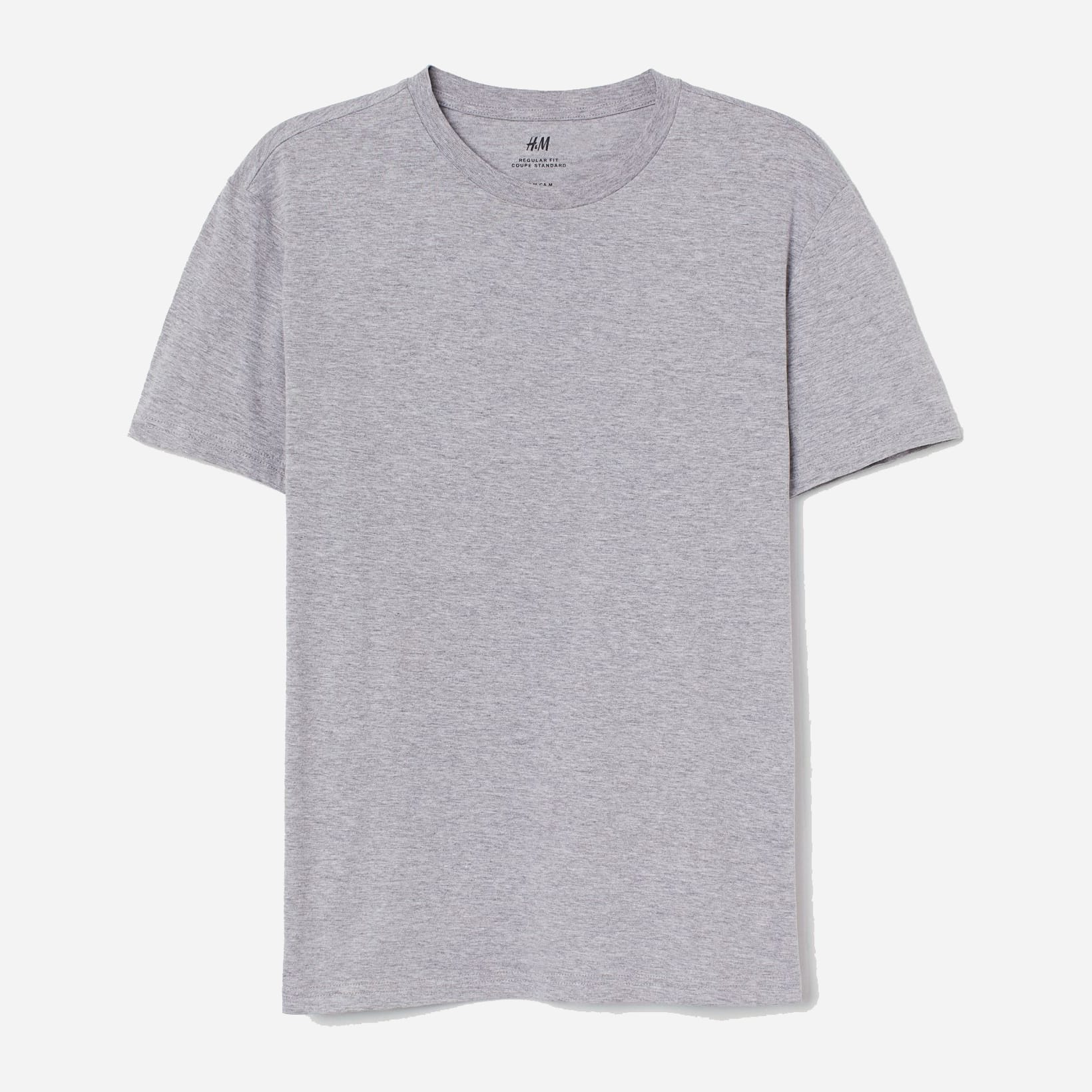 

Футболка H&M 1911-6858169 M Светло-серая меланж
