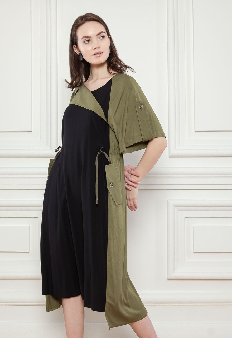 

Платье Dolcedonna Митчелл / хаки СК-21067, Платье Dolcedonna Митчелл 42/44 хаки СК-21067