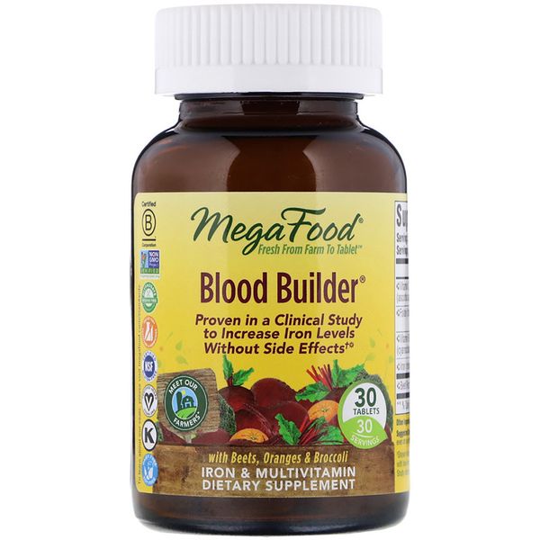 

Строитель крови Blood Builder MegaFood 30 таблеток