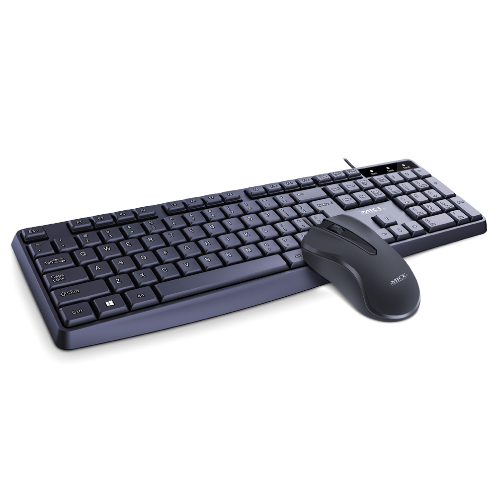 

Проводная клавиатура и мышка iMICE KM-520 DPI 1200, Black