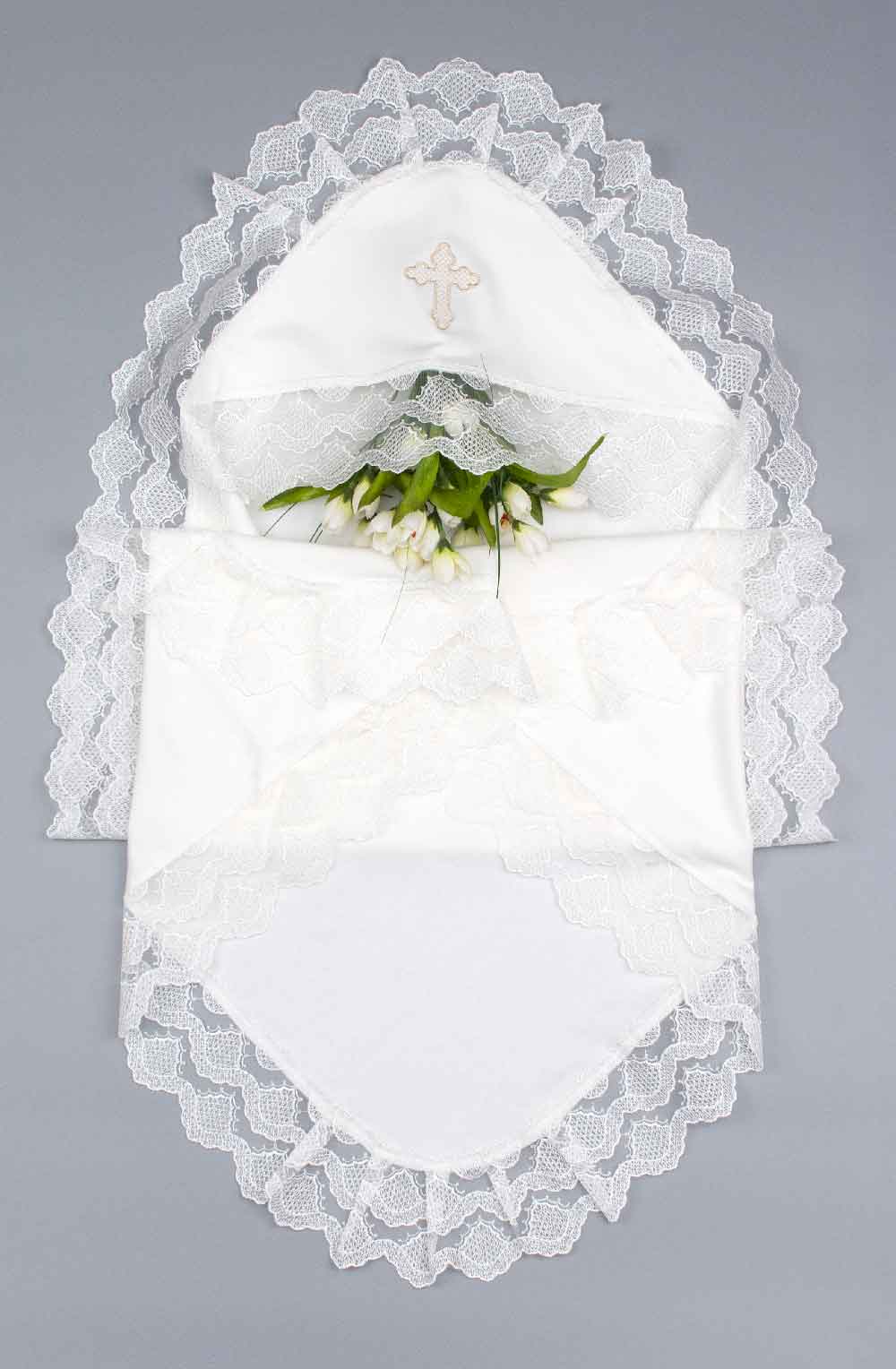 

Крыжма для крещения Charm 90х90 см айвори