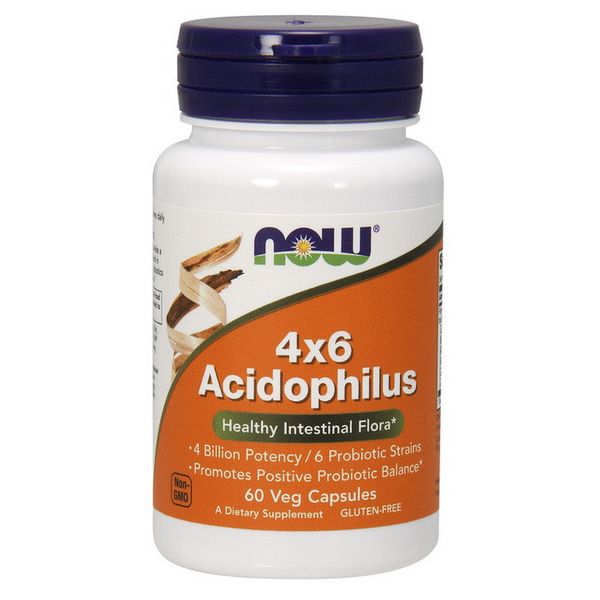 

Пробиотики Now Foods Acidophilus 4x6 (60 капс) нау фудс