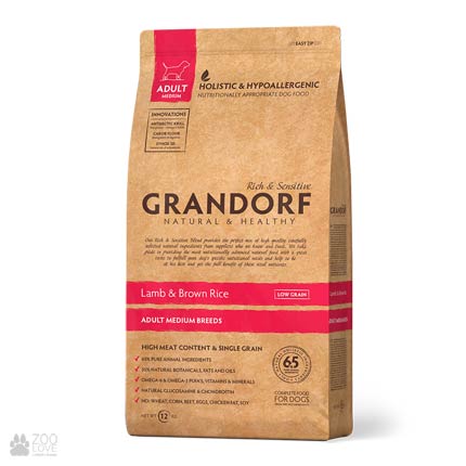 

Сухой корм для собак средних пород Grandorf Lamb & Brown Rice Adult Medium Breed 1 кг