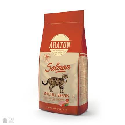 

Сухой корм для кошек Araton Salmon Adult All Breeds с лососем 1,5 кг