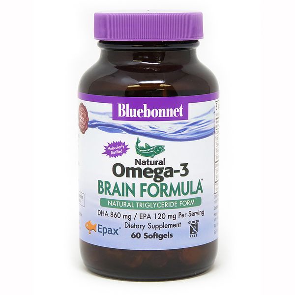 

Омега-3 Формула для Мозга, Bluebonnet Nutrition, Omega-3 Brain Formula, 60 капсул