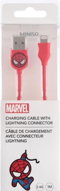 

Кабель Miniso Marvel USB to Apple Lightning 1 м Человек-паук