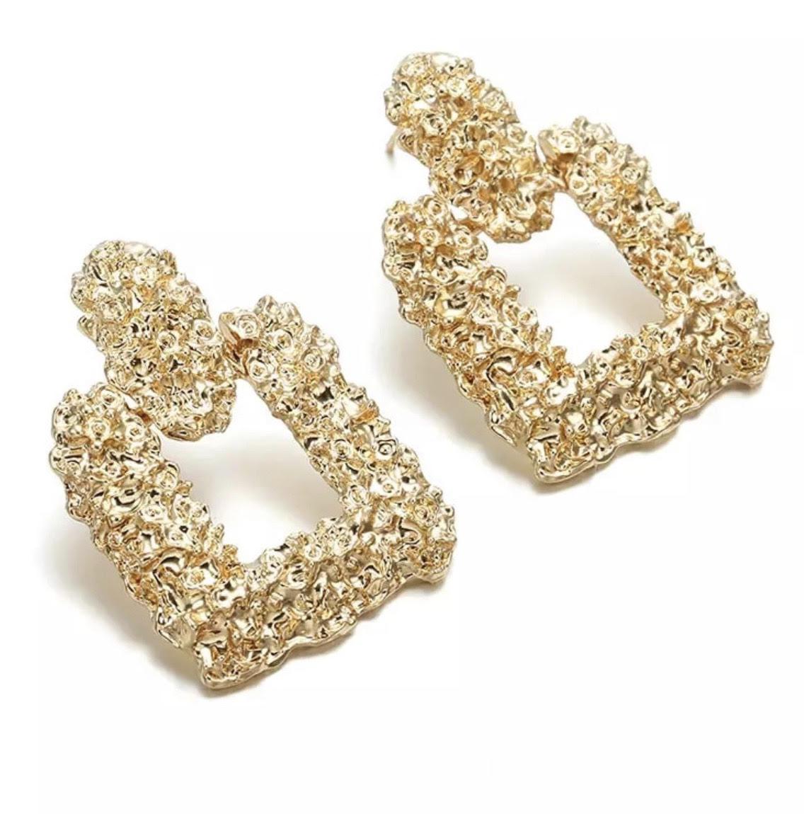 

Серьги "Vintage style" Fashion Jewerly Золотистые рамки С17564