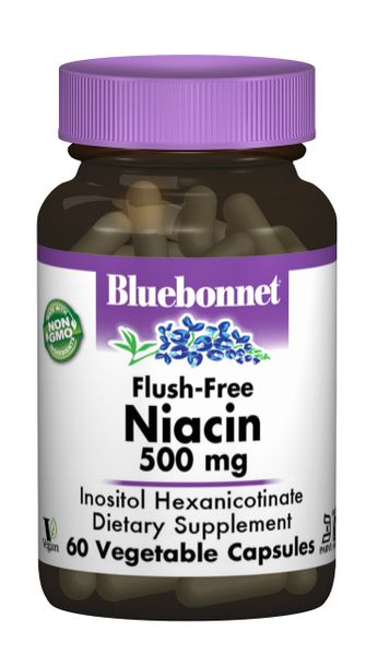 

Ниацин Bluebonnet Nutrition Vitamin В-3 Niacin 500 mg без инфузата 60 капсул