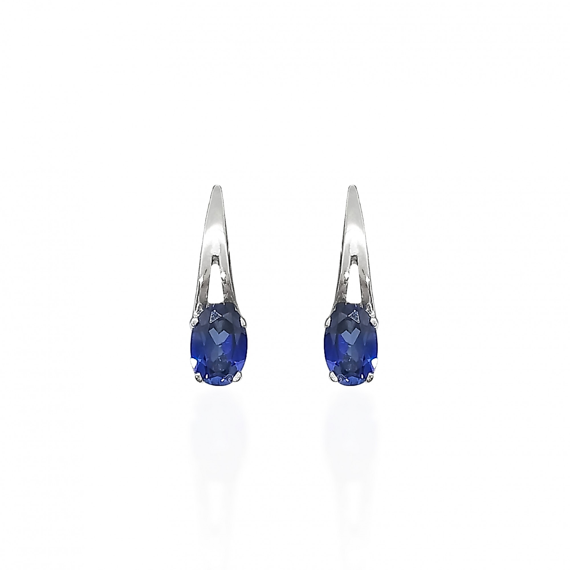 

Серьги из серебра с сапфирами 25320с