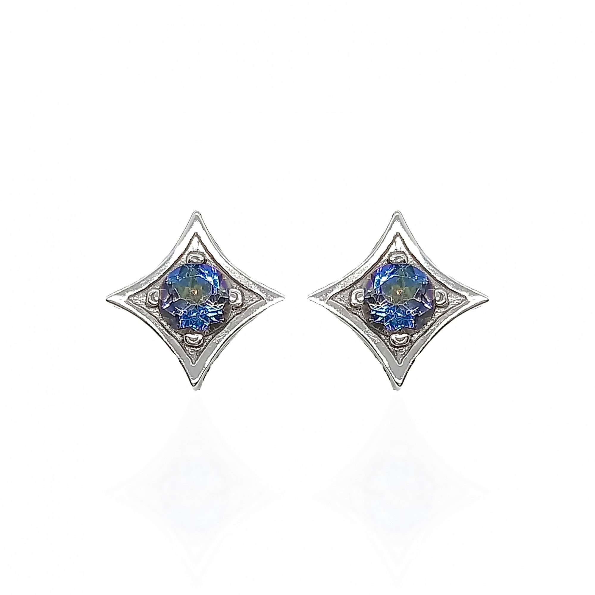 

Серьги из серебра с топазами мистик 40304тс
