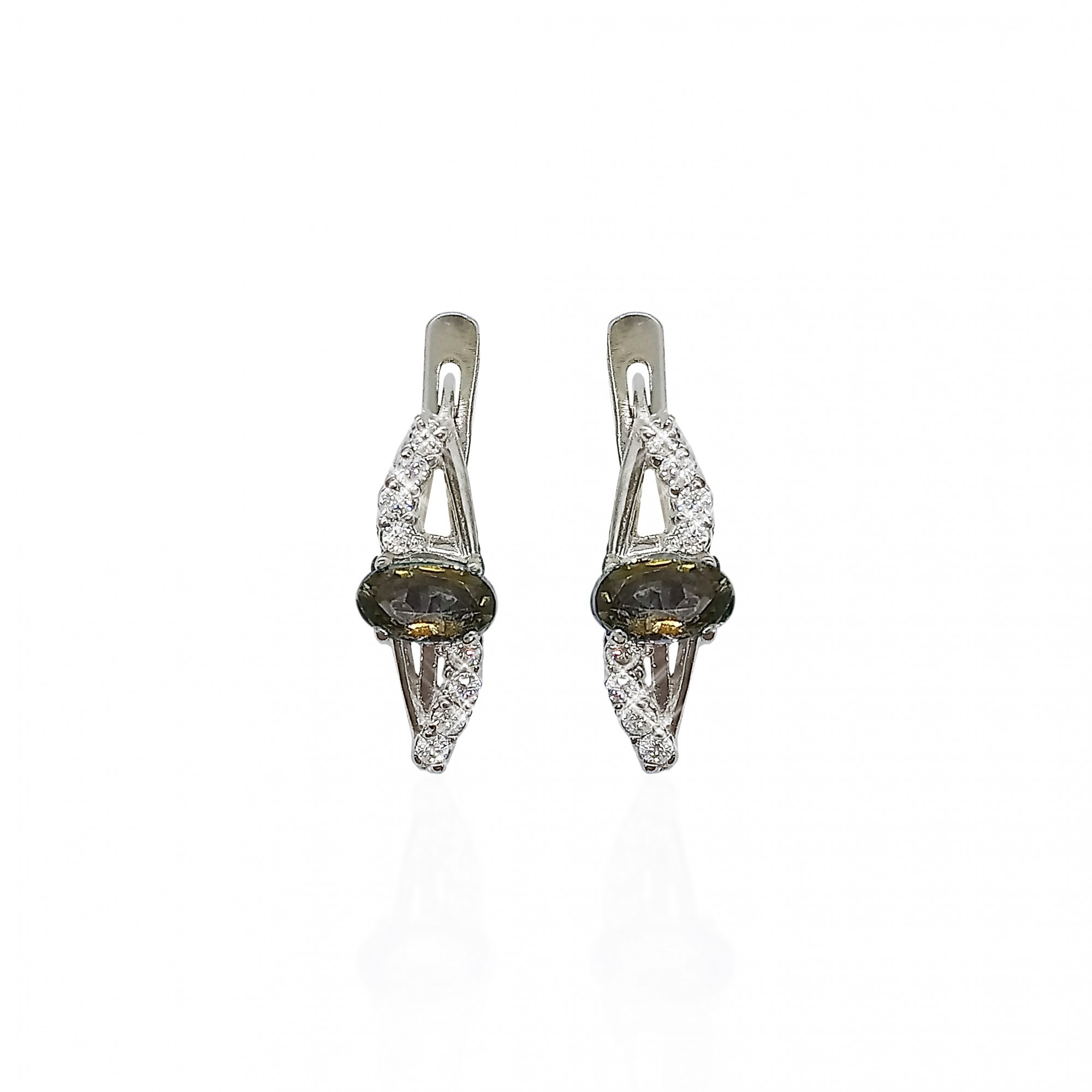 

Серьги из серебра с топазами мистик 40870к