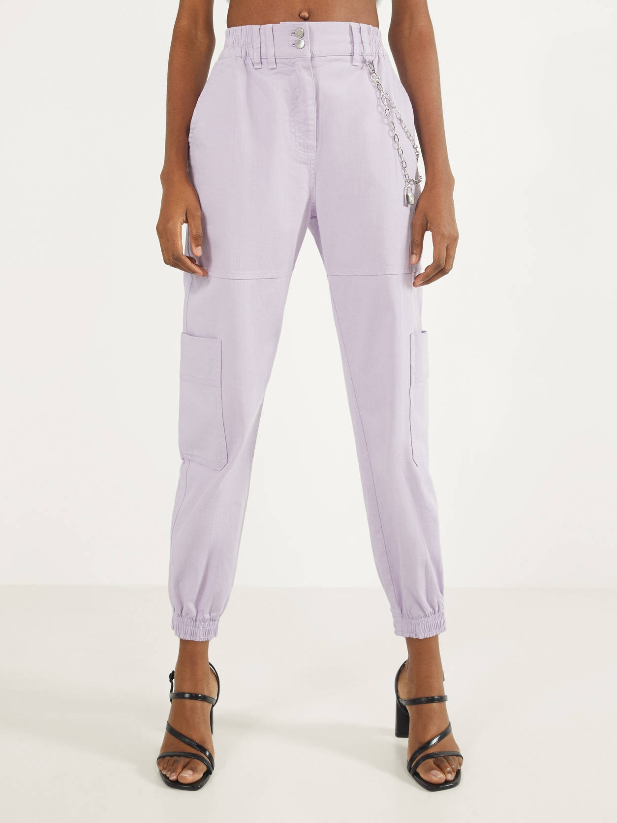 

Брюки Bershka 0075/168/612 38 Лиловые