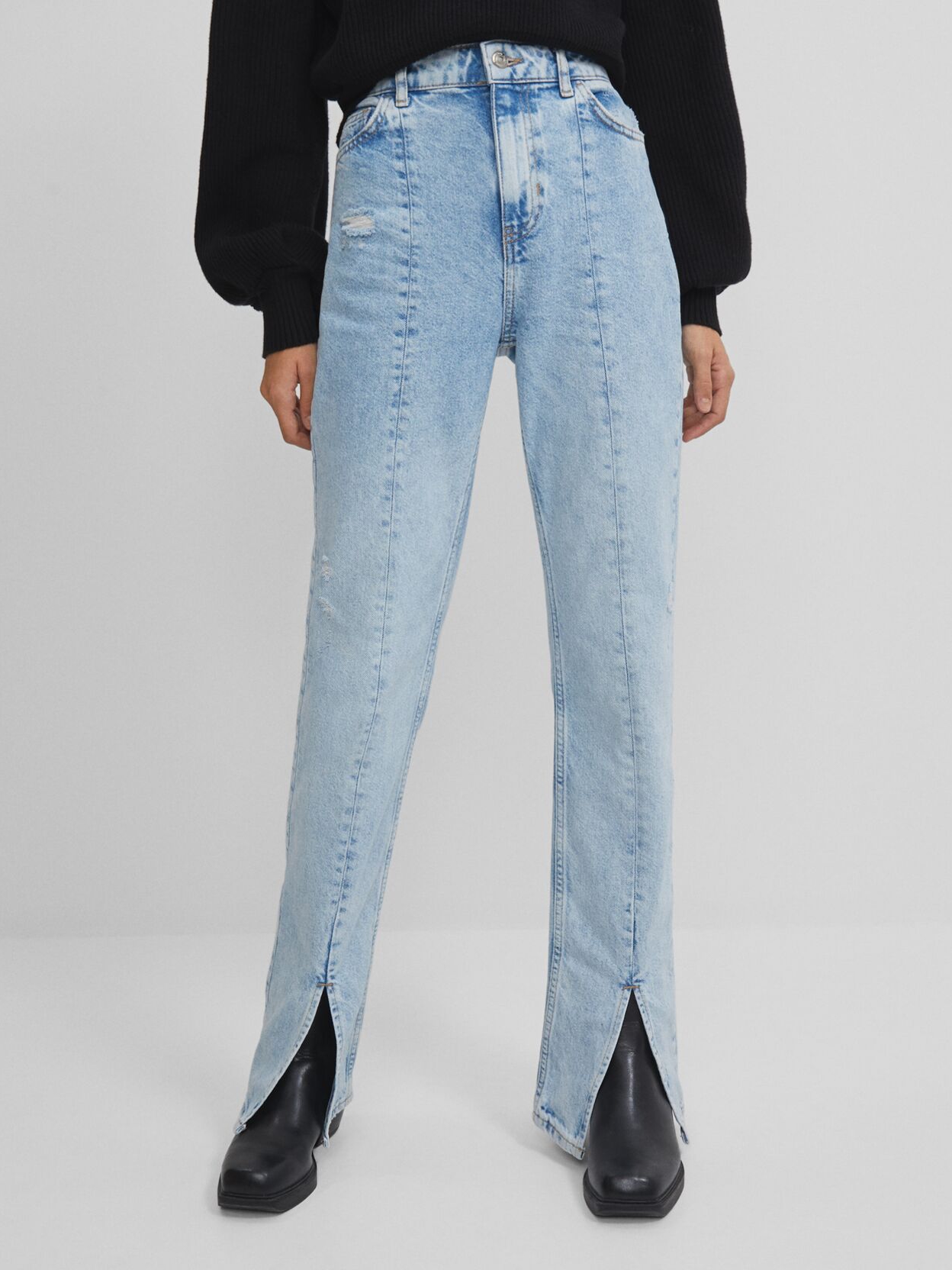 

Джинсы Bershka 5008/179/428 38 Голубой джинс