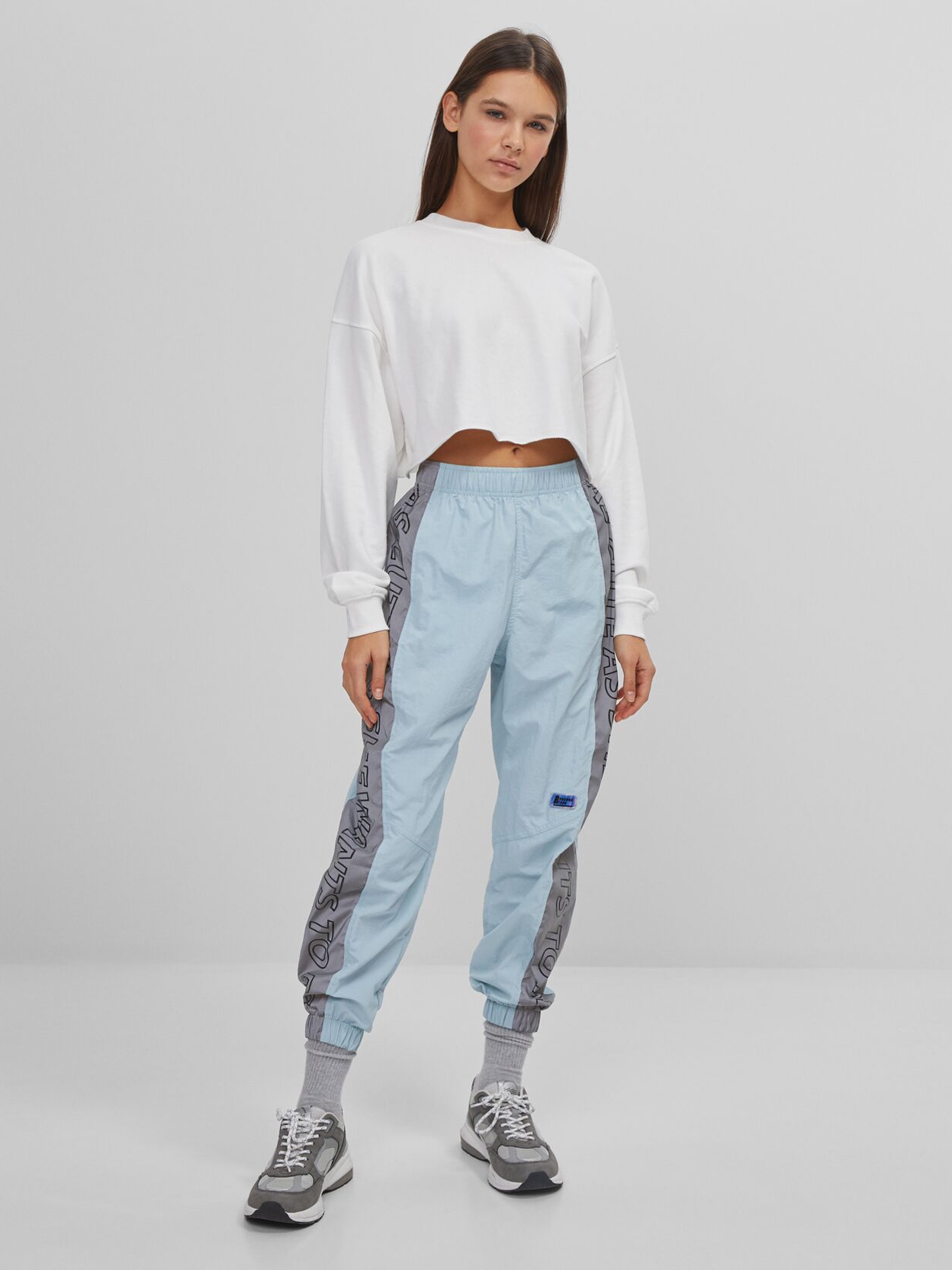 

Брюки Bershka 5068/085/104  Голубые, Брюки Bershka 5068/085/104 L Голубые