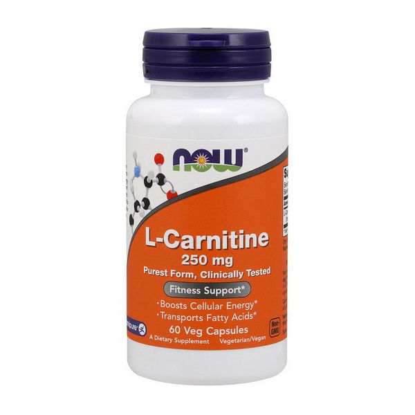 

Л-карнитин Now Foods L-Carnitine 250 mg (60 капс) нау фудс